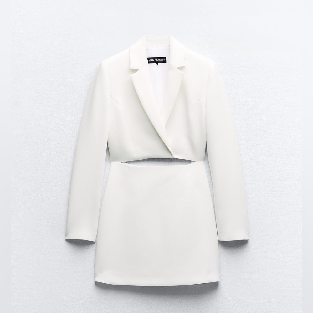 Zara blazer dress cut out formal suit mini - Picture 5 of 9